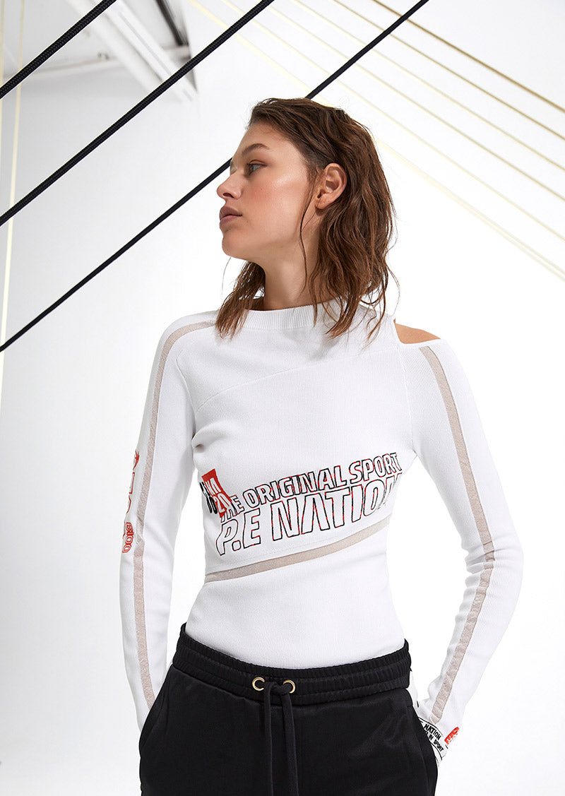 RACING LINE KNIT IN WHITE