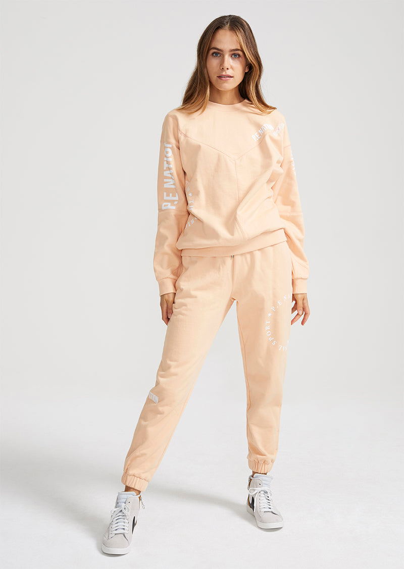 FIELD GOAL SWEAT IN PALE PEACH