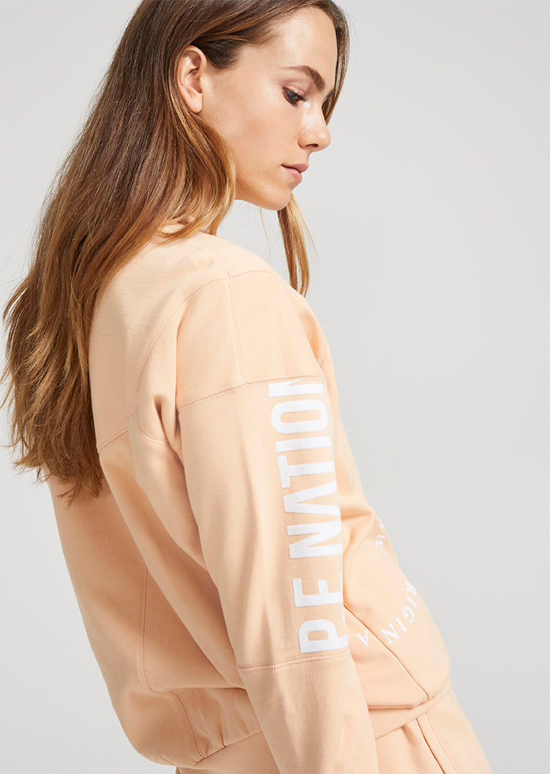FIELD GOAL SWEAT IN PALE PEACH
