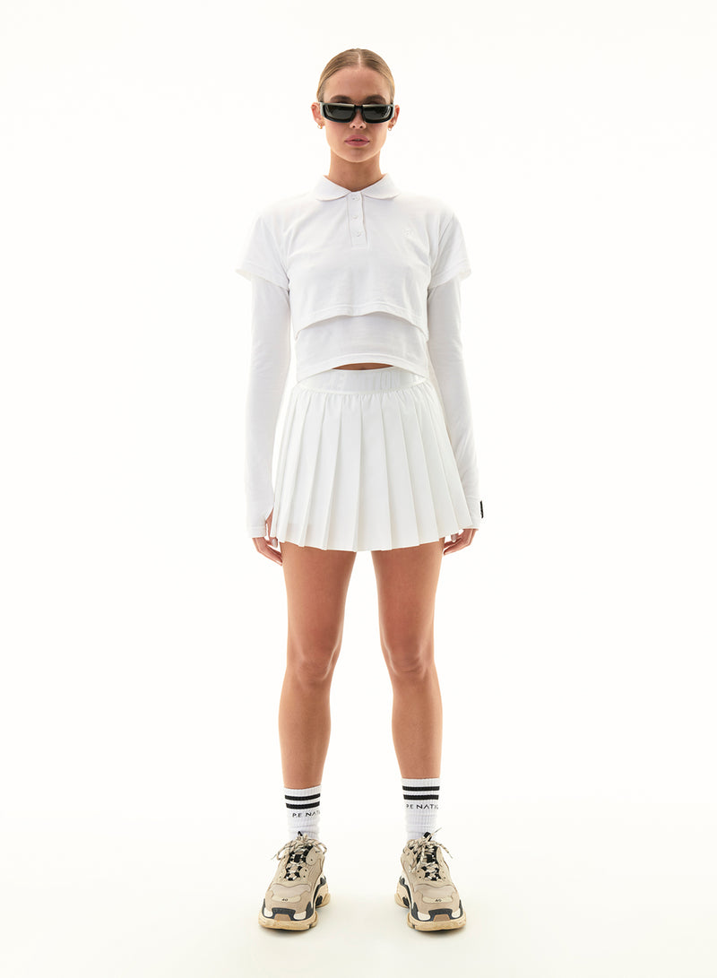 VOLLEY SKIRT IN OPTIC WHITE