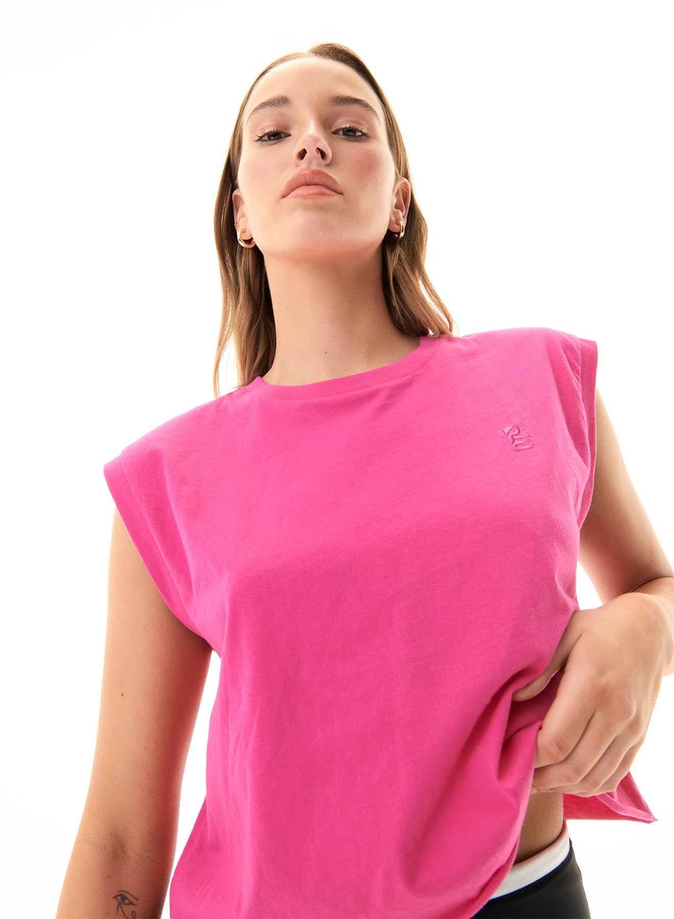 PERFECT SCORE TANK IN PINK GLO