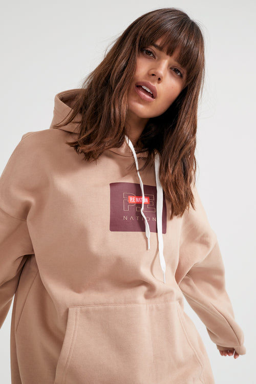 IN SWING HOODIE IN RUGBY TAN