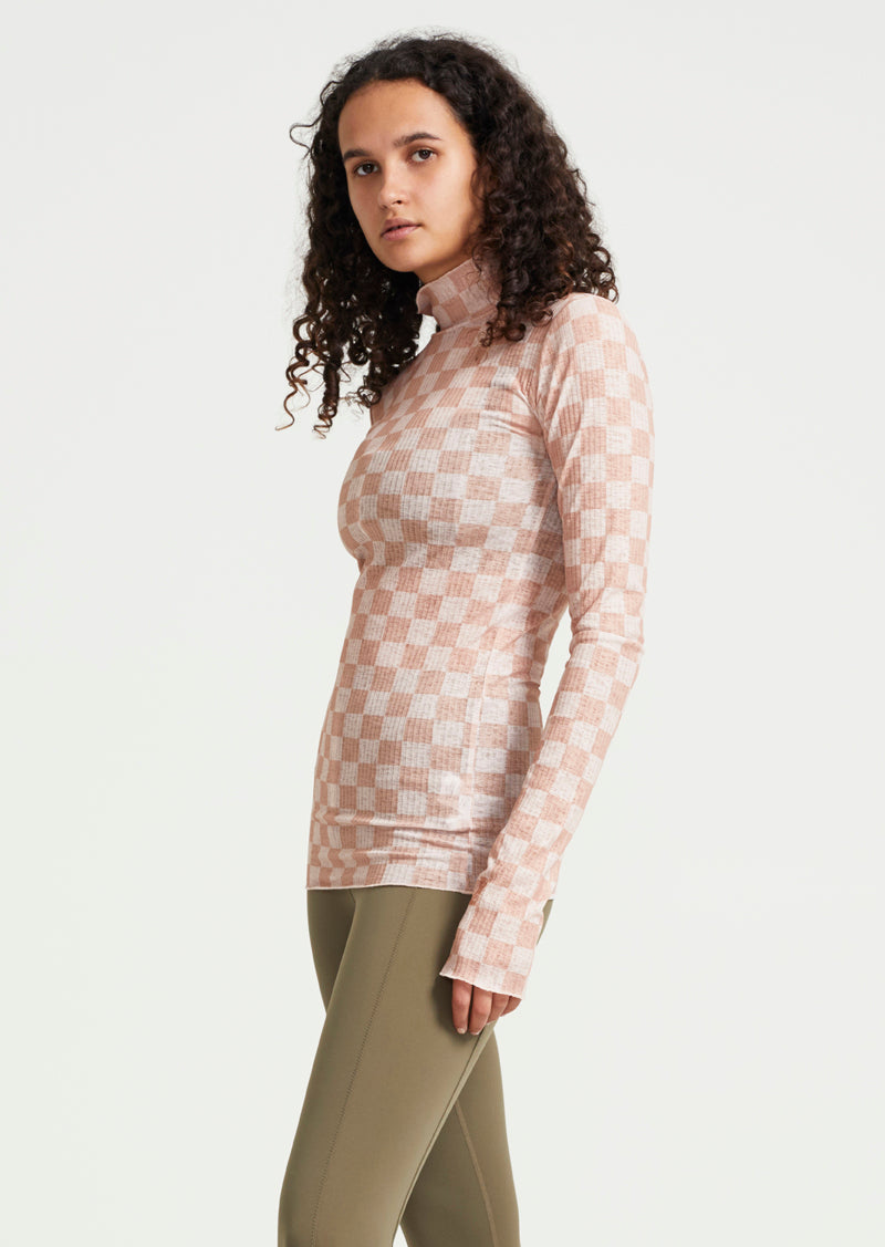 BLOCK ACTION KNIT LS TOP