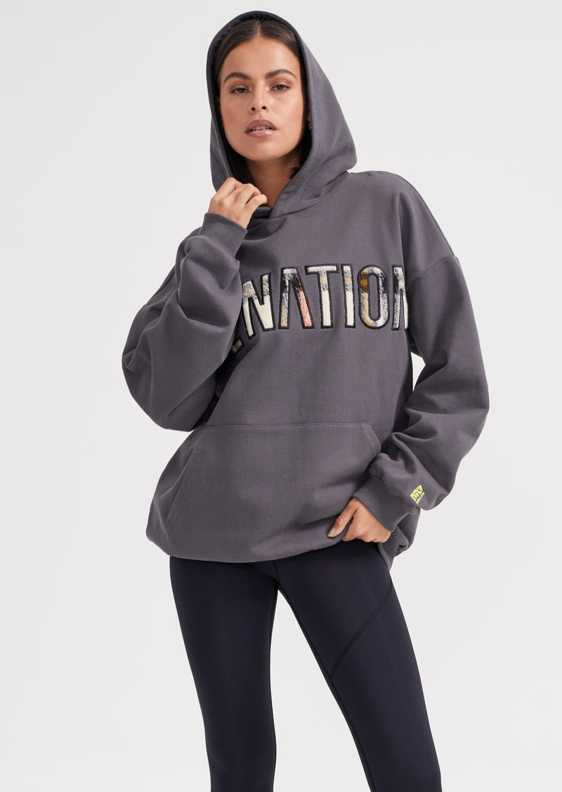 ALLIANCE HOODIE IN CHARCOAL