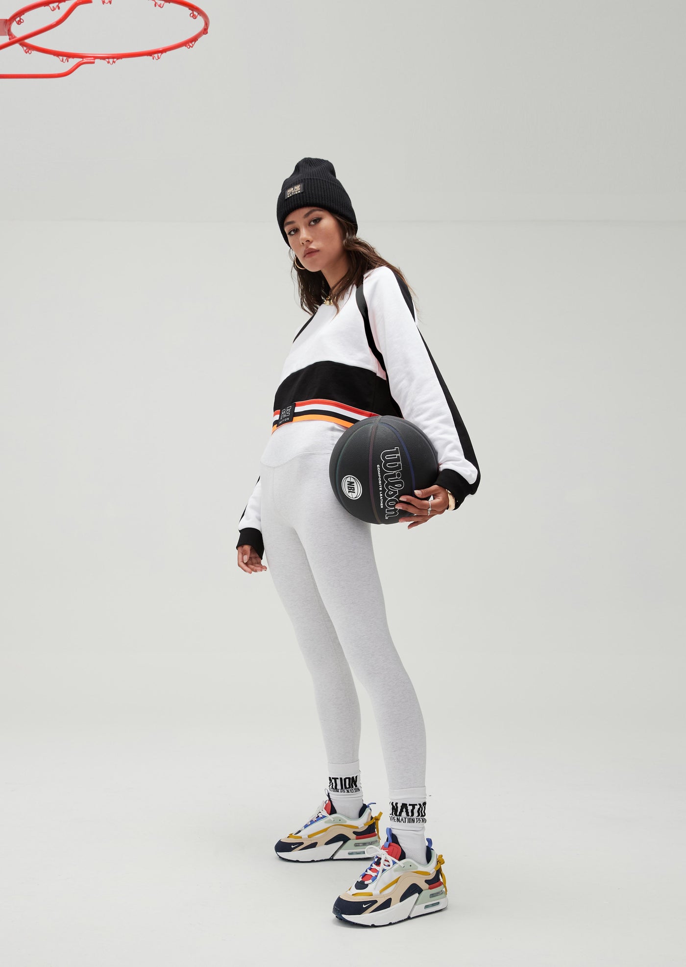 THE LEADOFF RECYCLED LEGGING IN GREY MARL