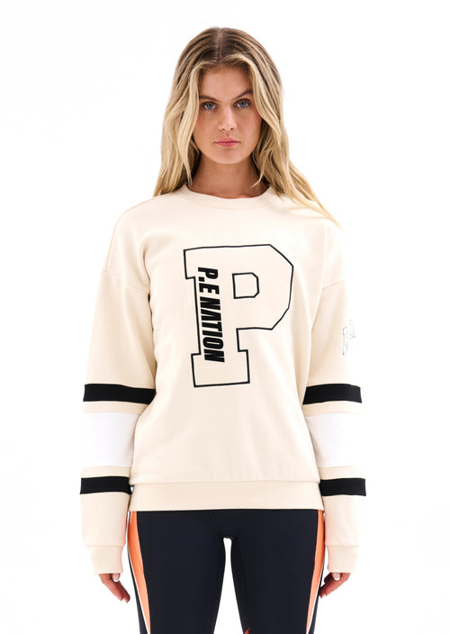 GYMNASIUM SWEAT IN PEARLED IVORY