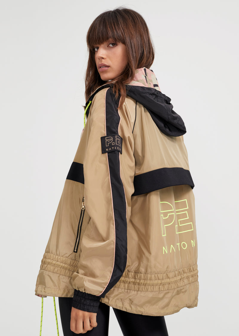MAN DOWN REVERSIBLE JACKET IN OLIVE