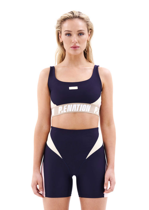 LEFT FIELD SPORTS BRA IN PEACOAT