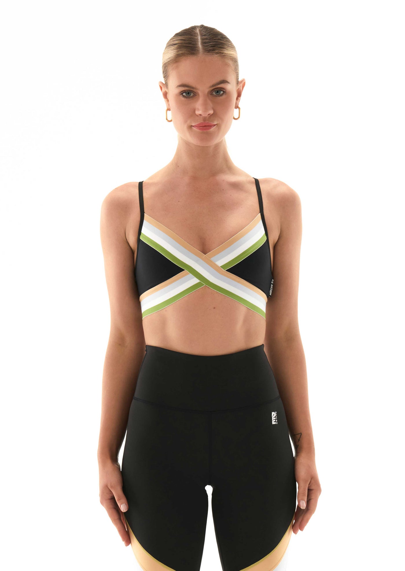 Volley - Cut Out Back Sports Bra in Black