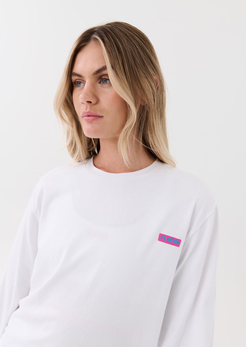 DAZE LS TEE IN OPTIC WHITE