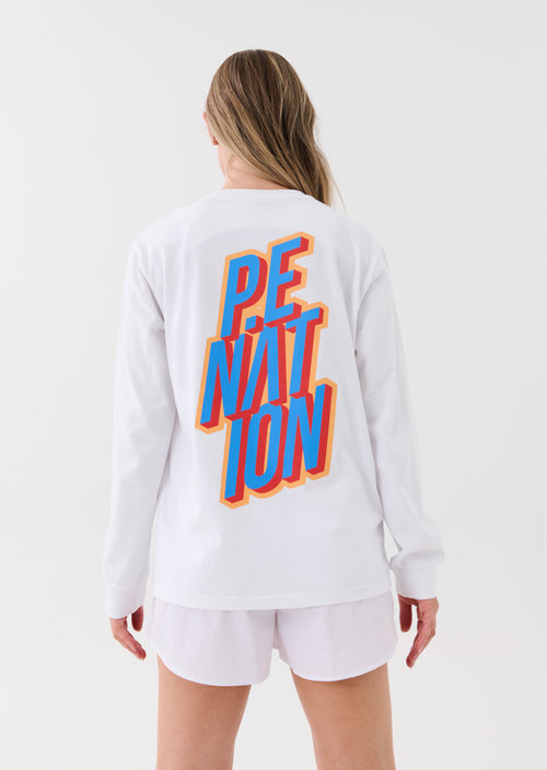 DAZE LS TEE IN OPTIC WHITE