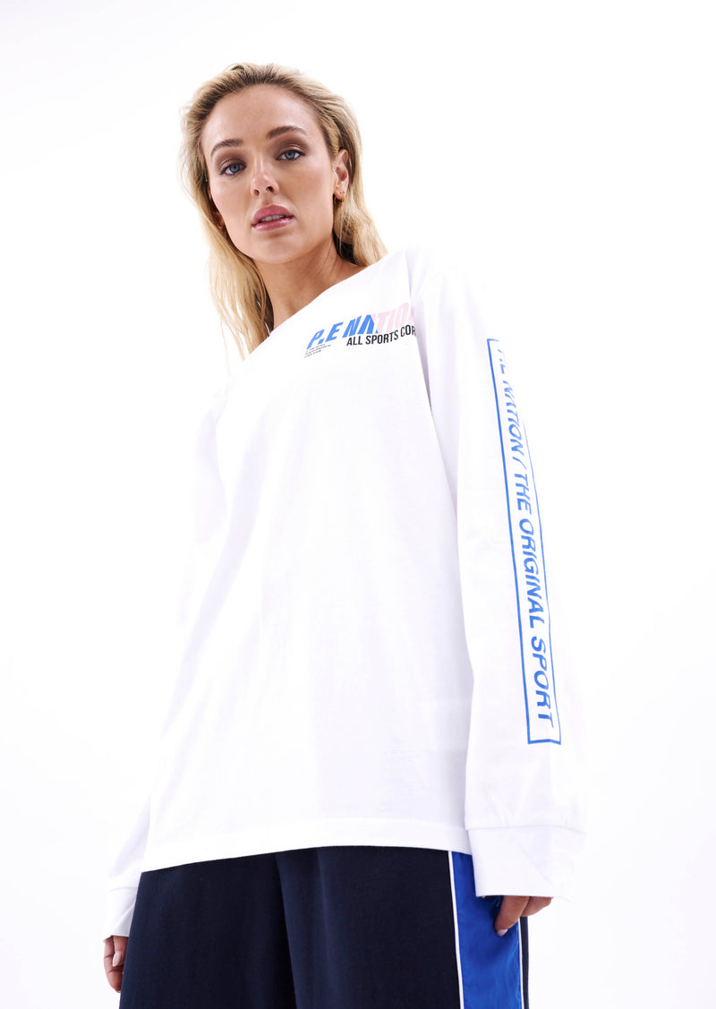 ELECTRIFY L/S TEE IN OPTIC WHITE