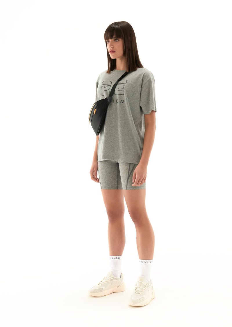 HEADS UP TEE IN GREY MARLE