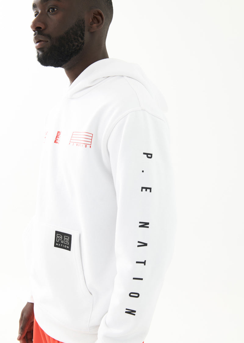 LAY DOWN HOODIE IN WHITE