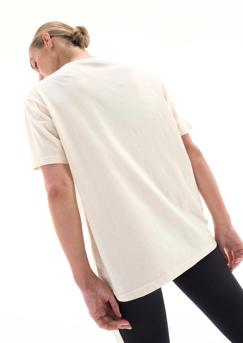 ARCADE TEE IN PEARLED IVORY
