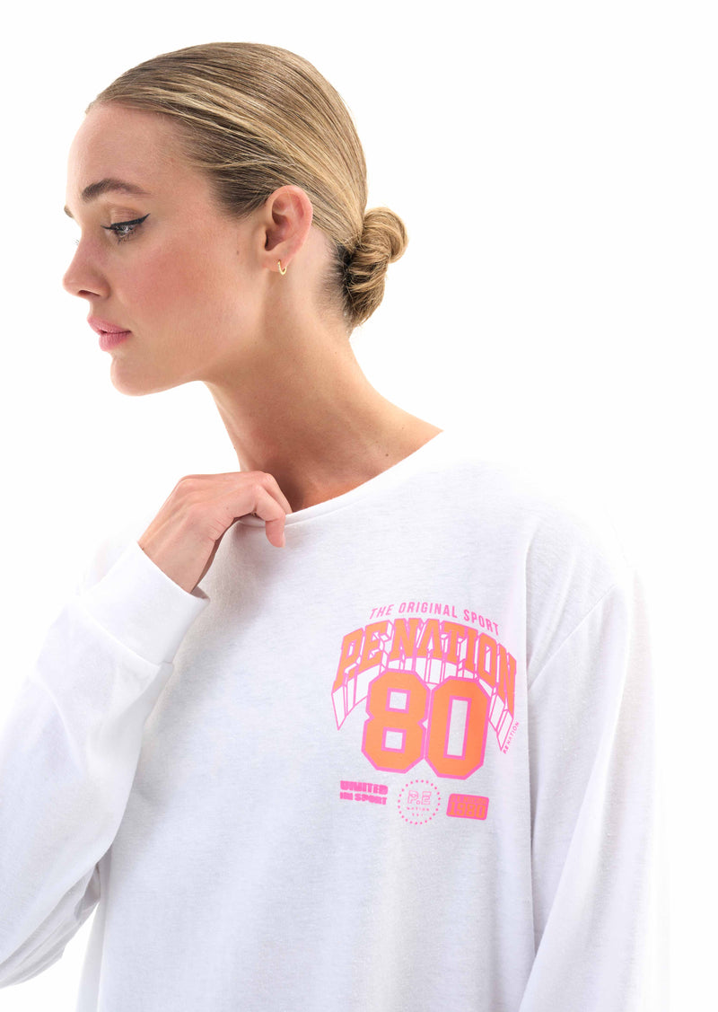 DEFENDING ZONE LS TEE IN OPTIC WHITE