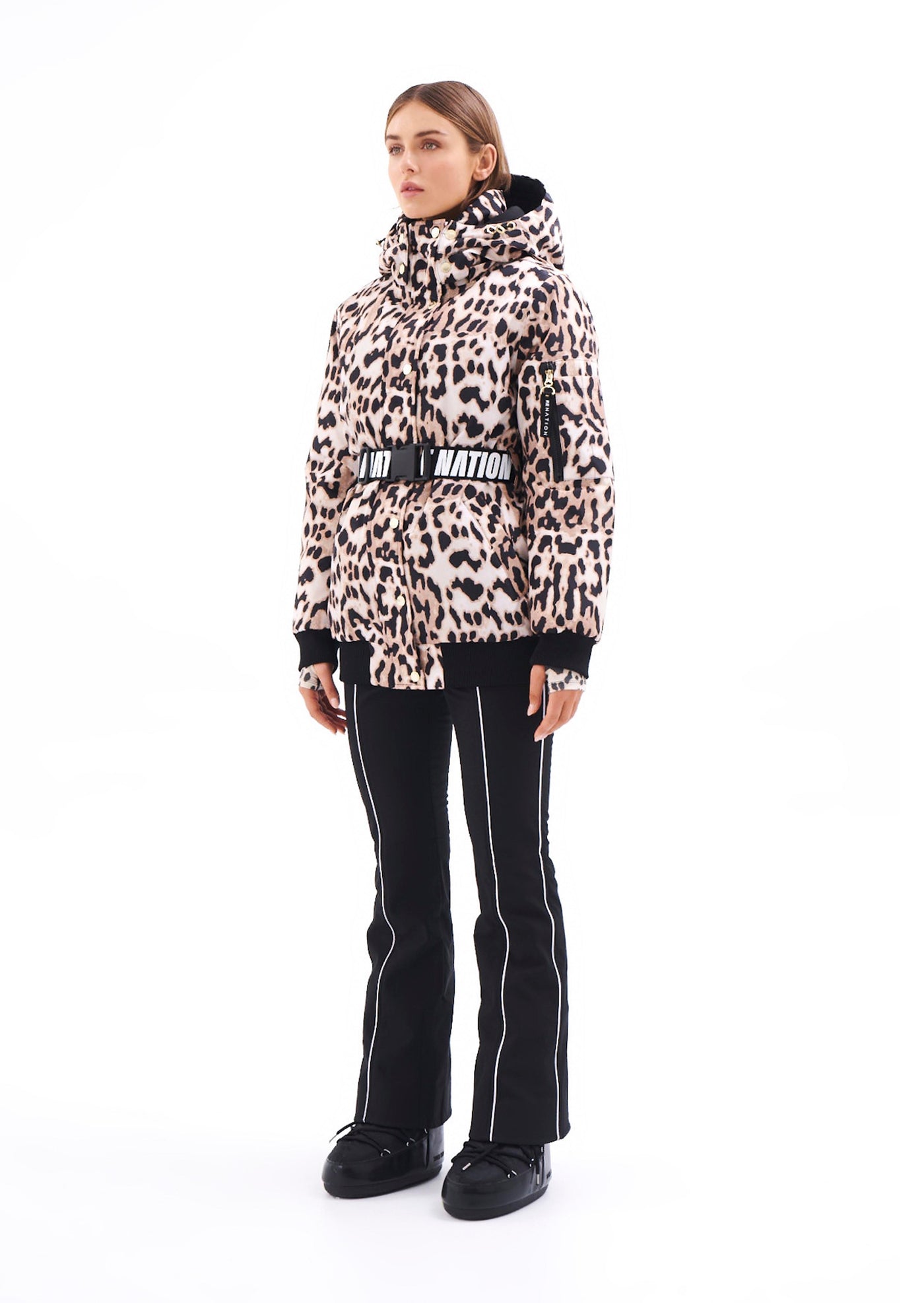 Leopard store snow jacket