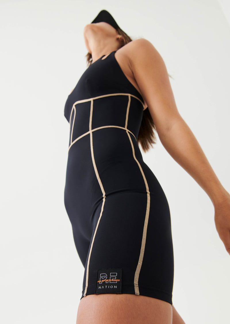 FRONTSIDE UNITARD IN BLACK