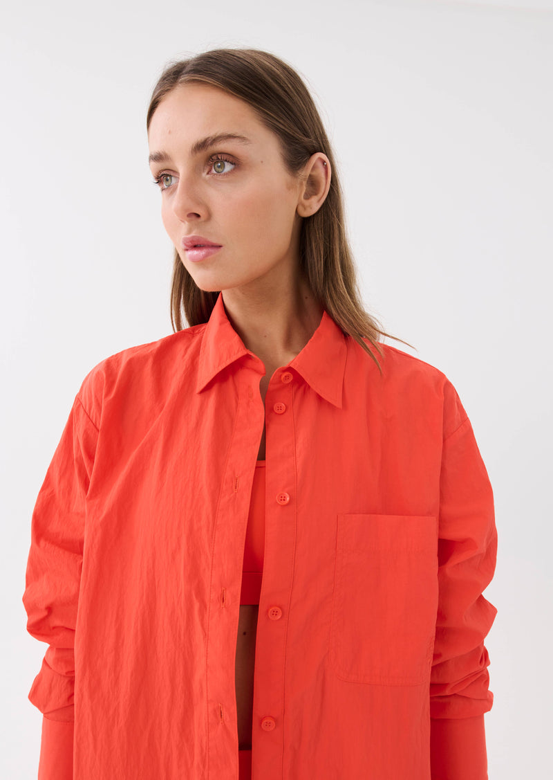 INTERVAL SHIRT IN CHERRY TOMATO