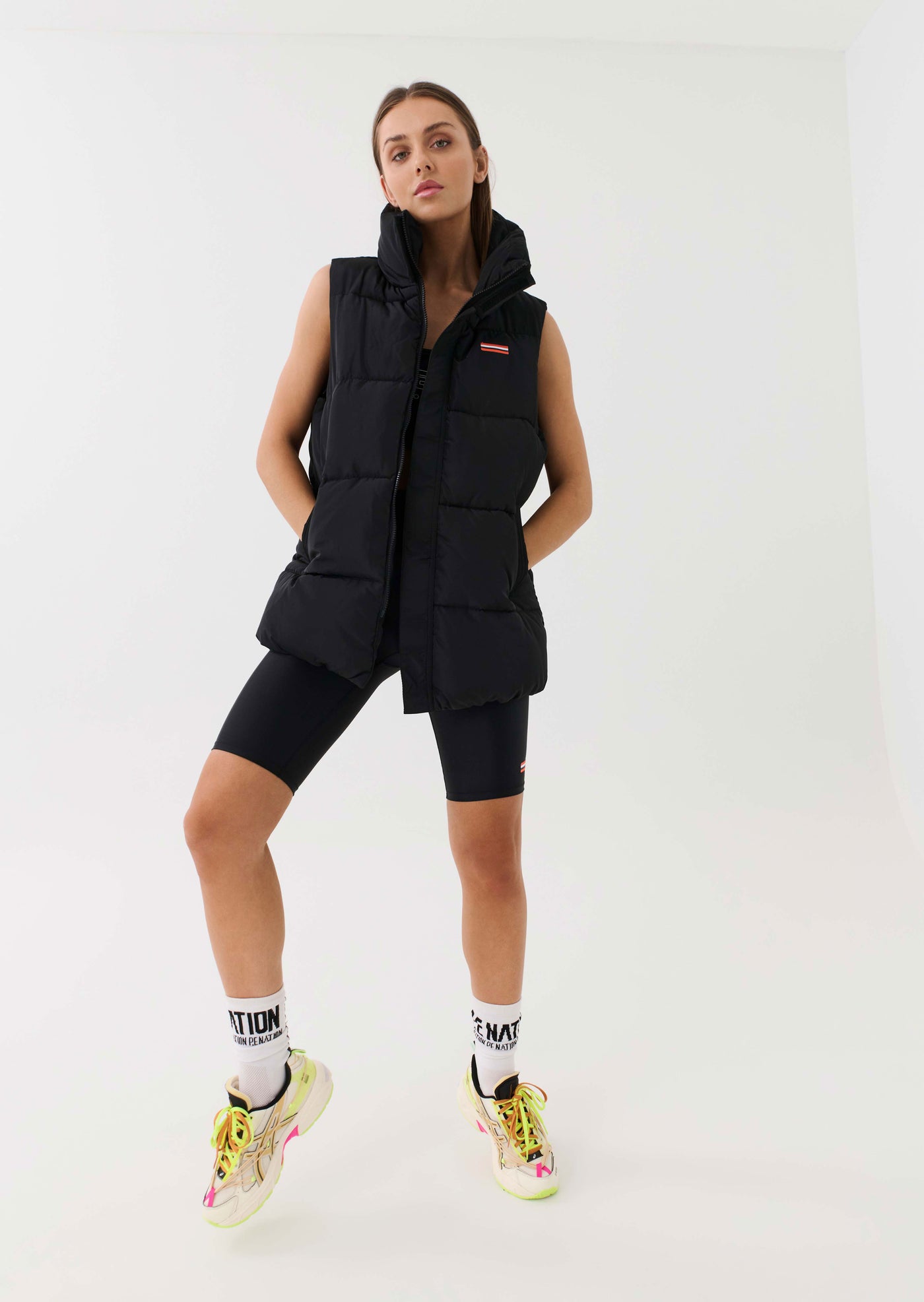 Stadium Puffer Vest | Black | P.E Nation – P.E Nation International