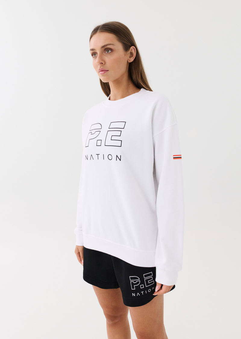 HEADS UP SWEAT IN WHITE