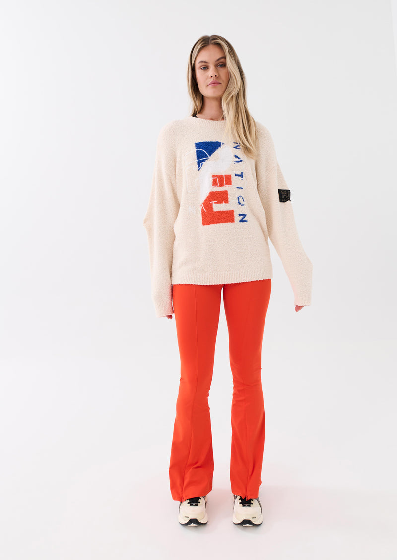 HERITAGE KNIT SWEAT IN PEARLED IVORY