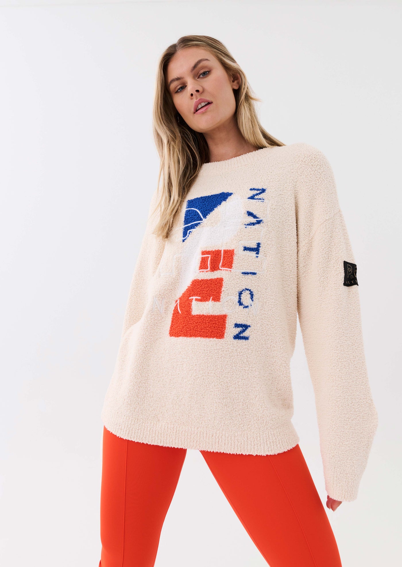 HERITAGE KNIT SWEAT IN PEARLED IVORY