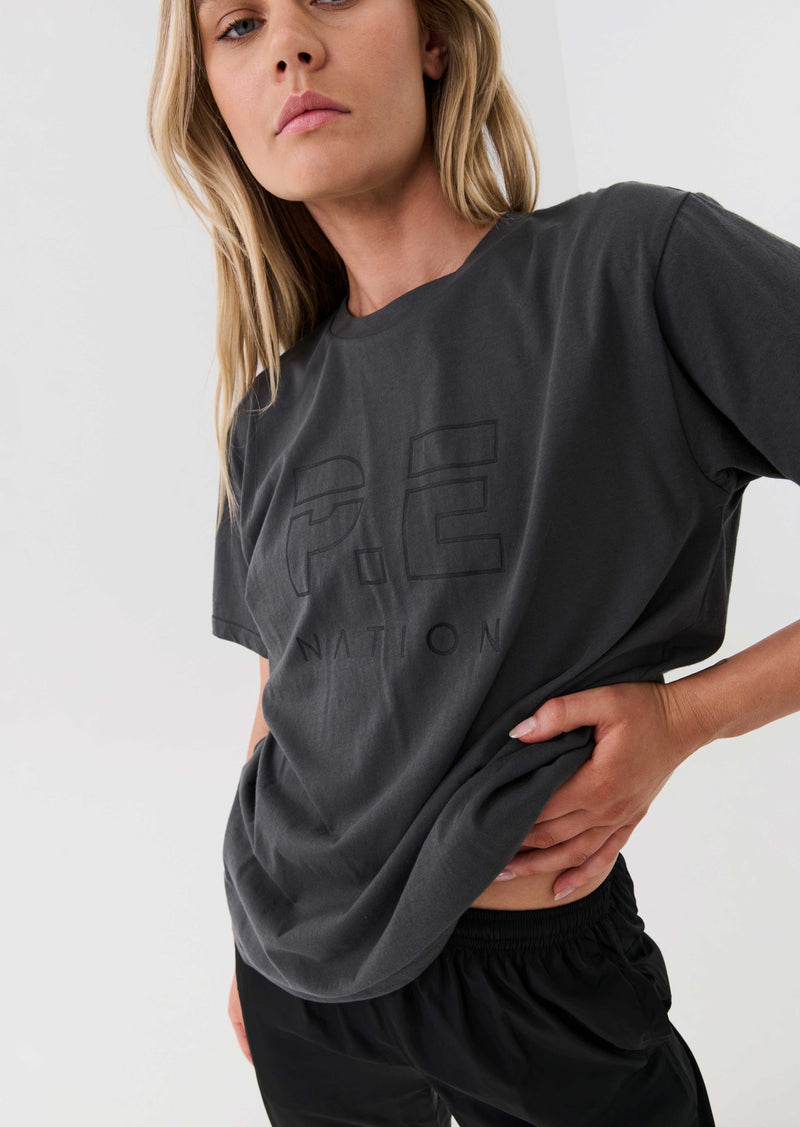 HEADS UP TEE IN DARK SHADOW