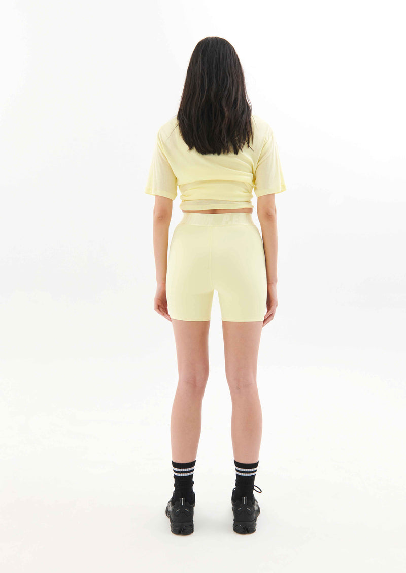 BACKCHECK BIKE SHORT IN WAX YELLOW
