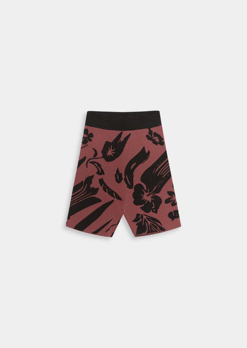 RECONNECT KNIT BIKE SHORT IN FLORAL PRINT