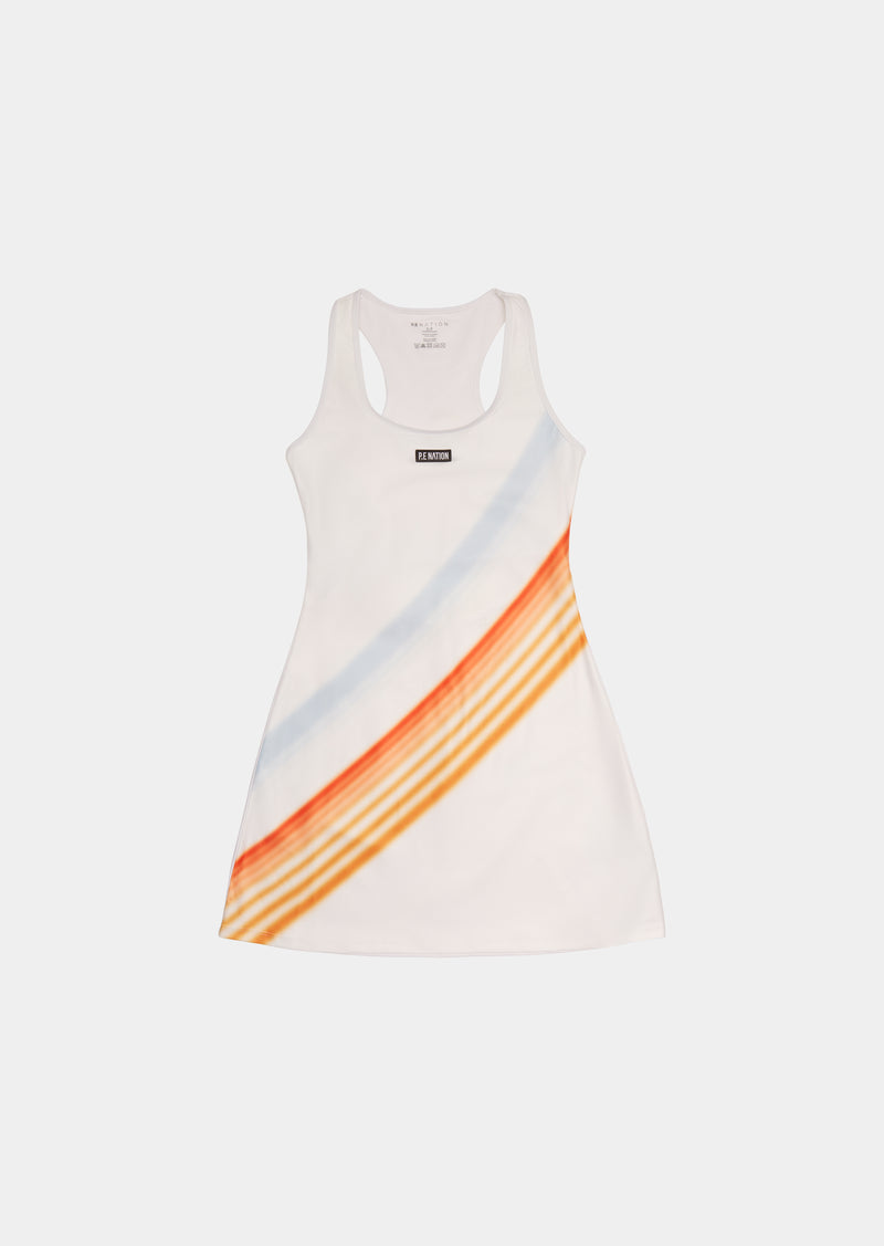 WAVE FORM DRESS IN OPTIC WHITE