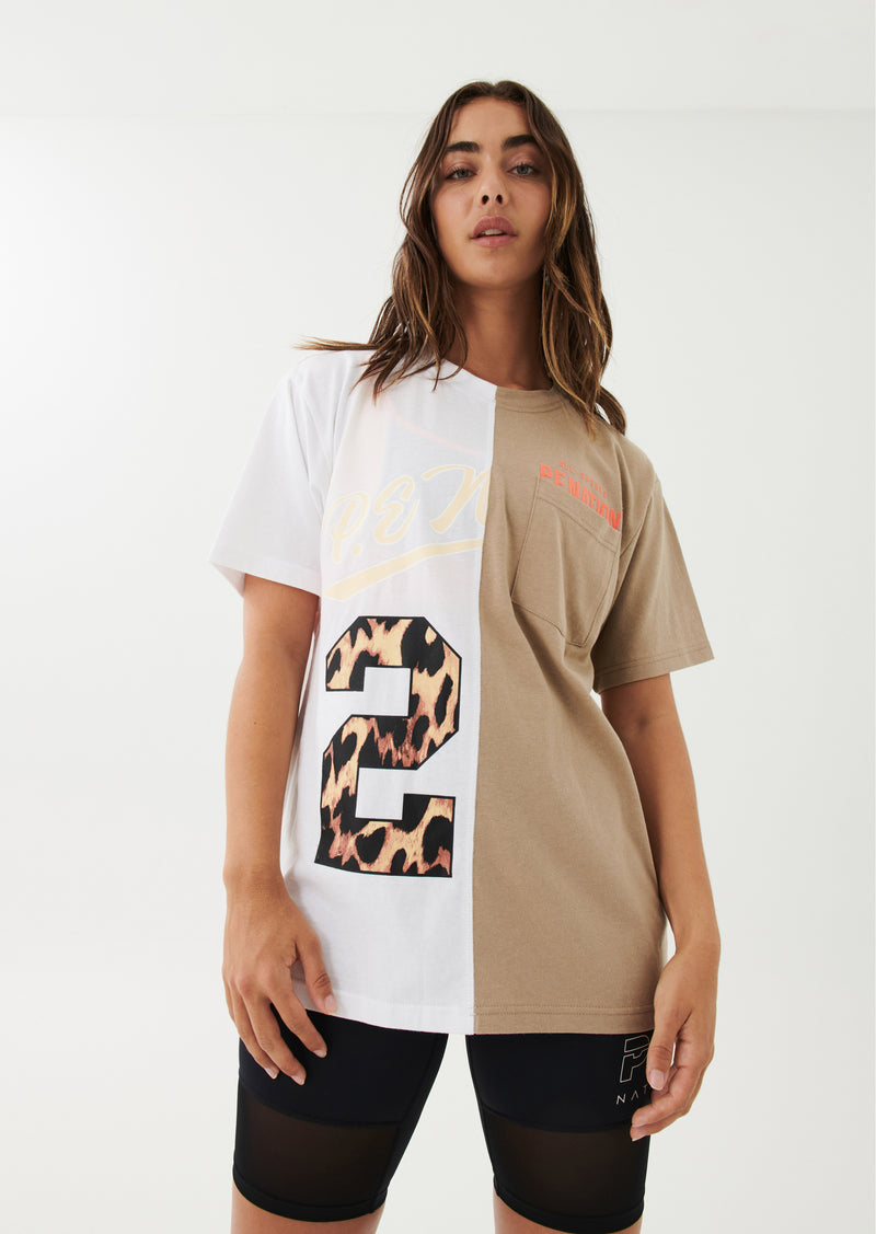 DOWNSWING TEE IN TAUPE