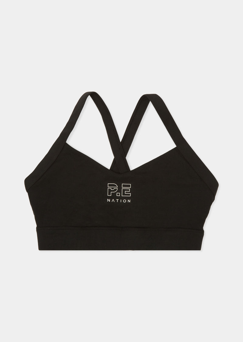 Recharge Sports Bra, Black by P.E Nation Online, THE ICONIC