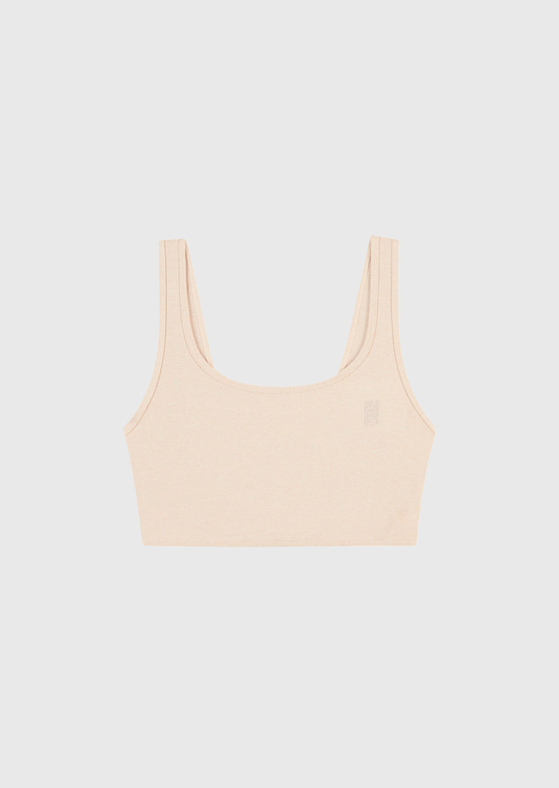 Sporty cropped top - Light grey marl - Ladies