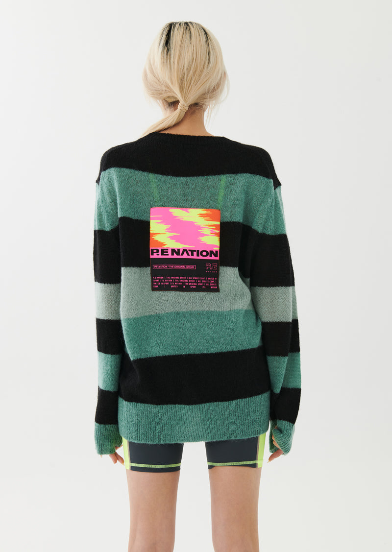 SPRINT KNIT SWEATER IN GREEN